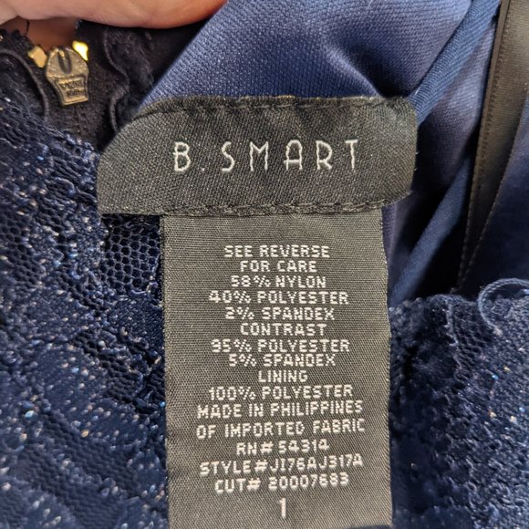 Juniors Formal Navy Blue and Rainbow Foil Dress Size 1 - Picture 6 of 6